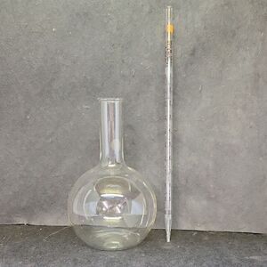 Clear Glass Flask and Pipette Set